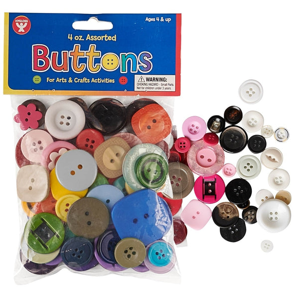 Bucket O' Buttons - 16 oz bucket, Assorted Colors