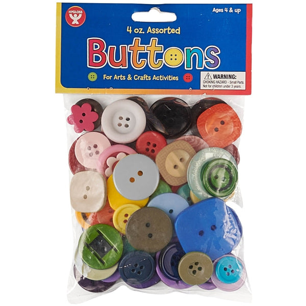 Bucket O' Buttons - 4 oz bucket, Assorted Colors