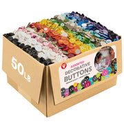 Bucket O' Buttons - 50 lb box, Assorted Colors
