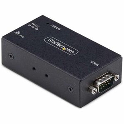 StarTech.com 1-Port Serial to Ethernet Adapter 802.3af PoE IP Serial Device Server for Remote RS232 Devices Wall/DIN Rail Mountable RJ45 LAN to DB9 Se