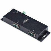 StarTech.com 2-Port Serial to Ethernet Adapter IP Serial Device Server for Remote RS232 Devices Wall/DIN Rail Mountable Metal Housing RJ45 LAN to DB9