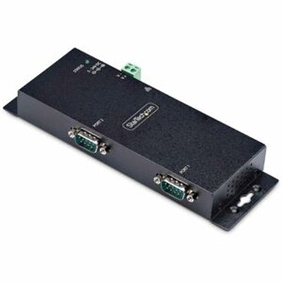 StarTech.com 2-Port Serial to Ethernet Adapter IP Serial Device Server for Remote RS232 Devices Wall/DIN Rail Mountable Metal Housing RJ45 LAN to DB9