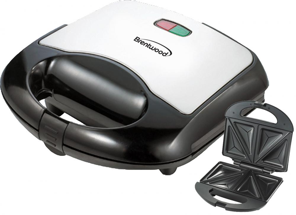 Brentwood TS-240B Non-Stick Compact Dual Sandwich Maker Black/Silver