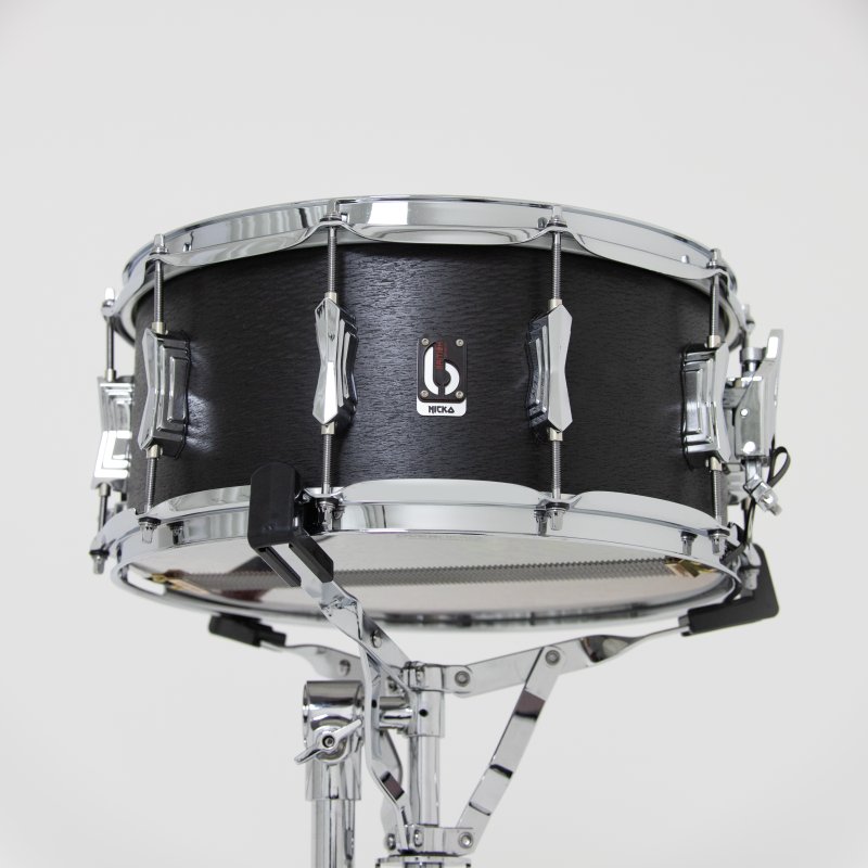 British Drum Co, ICA-14-65-SN Nicko Mcbrain Signature Series Icarus Black Oak Snare, 6.5" X 14"