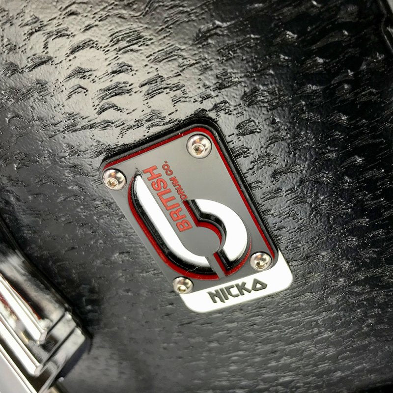 British Drum Co, ICA-14-65-SN Nicko Mcbrain Signature Series Icarus Black Oak Snare, 6.5" X 14"