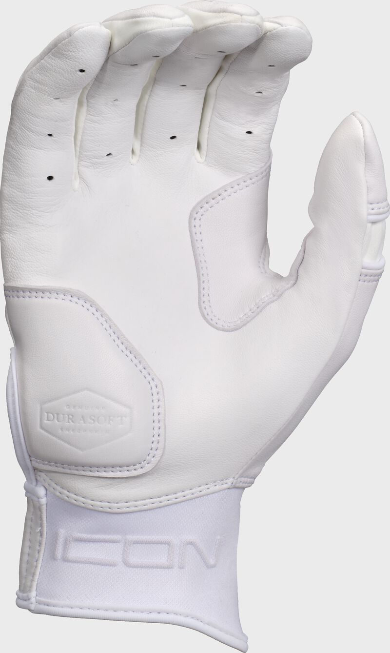 Rawlings Adult Icon Batting Gloves - 2Xl - White/White