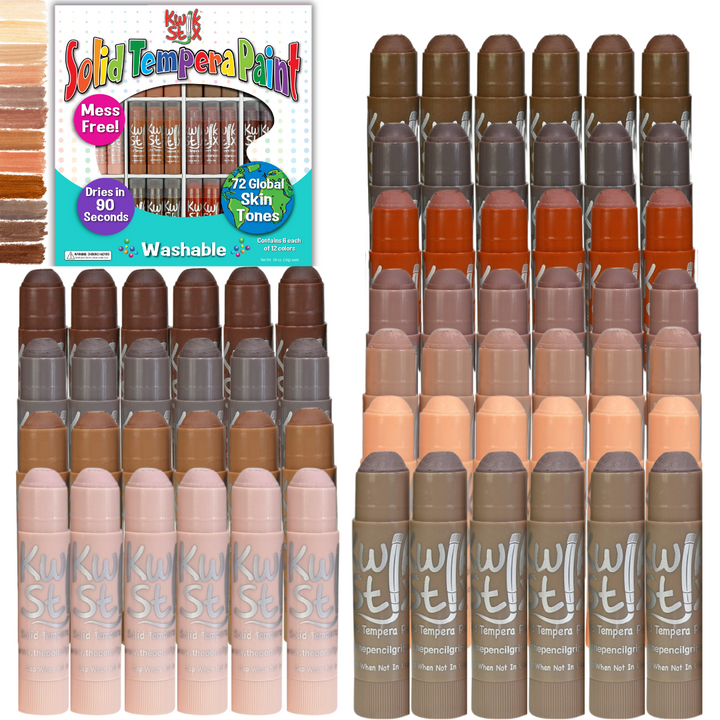 Kwik Stix Global Skin Tones 72 pcs Classpack 6 of each Color