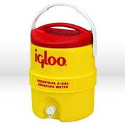 IGLOO 400 SERIES 2 GALLON COMMERCIAL & INDUSTRIAL YELLOW & RED BEVERAGE JUG - OSHA COMPLIANT