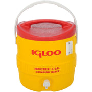 IGLOO 3 GALLON 400 SERIES COMMERCIAL & INDUSTRIAL YELLOW & RED BEVERAGE JUG  - OSHA COMPLIANT, push on lid