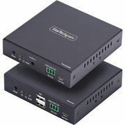 StarTech.com HDMI KVM Extender Over IP Network 4K 60Hz Driverless HDMI and USB Over Ethernet/CAT6 AVoIP Transmitter and Receiver Kit Includes Mounting