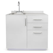 VivaComfort 36 Inch Base Cabinet with Left Sink Cutout - Grey