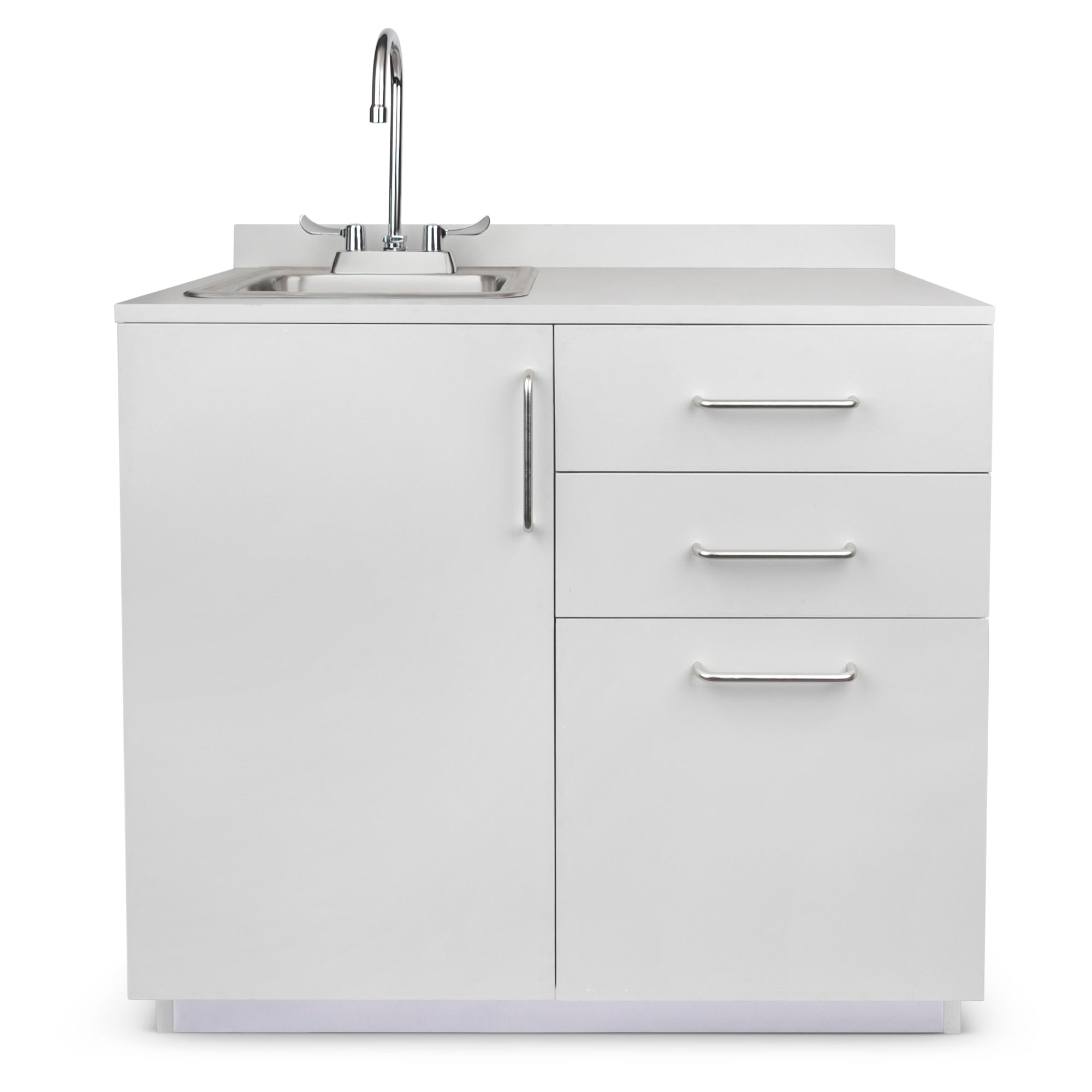 VivaComfort 36 Inch Base Cabinet with Left Sink Cutout - Grey