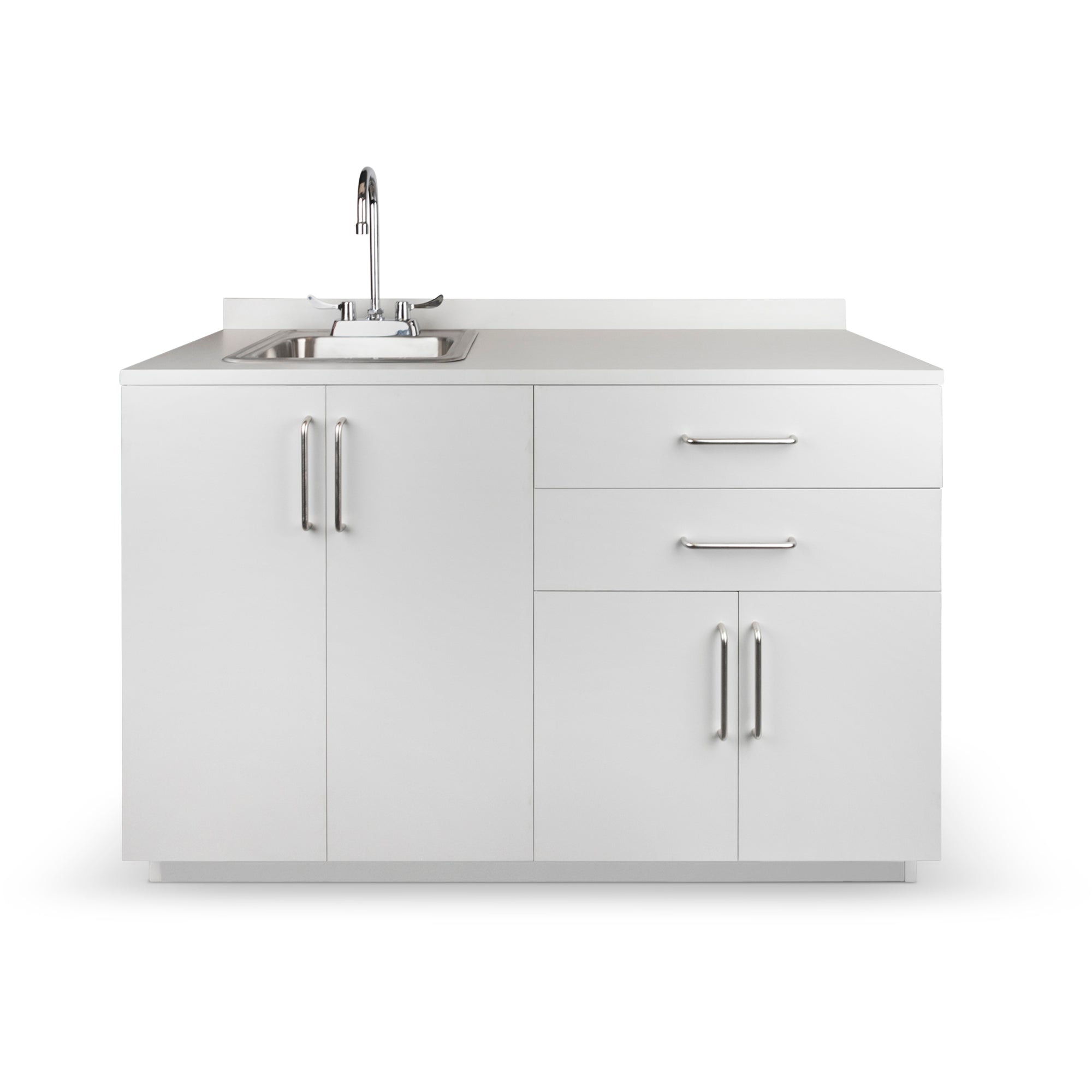 VivaComfort 48 Inch Base Cabinet with Left Sink Cutout - Grey
