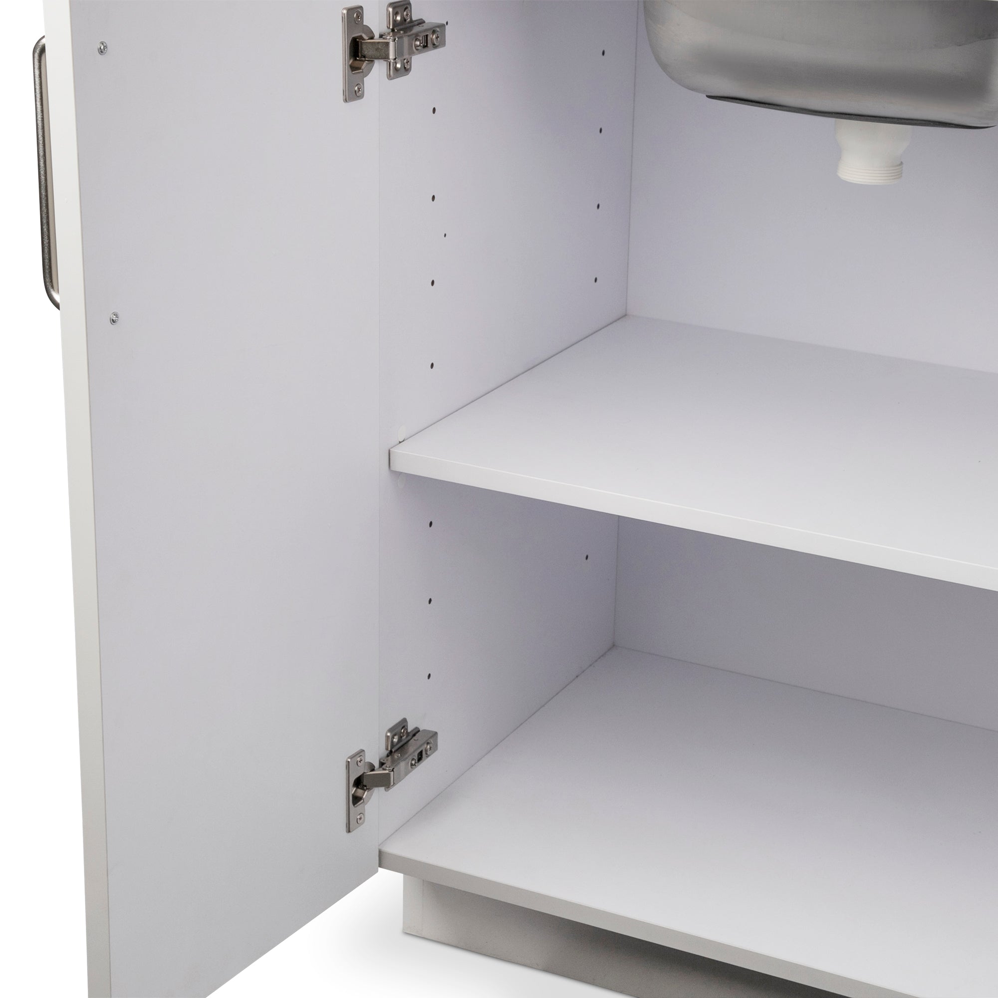 VivaComfort 48 Inch Base Cabinet with Left Sink Cutout - Grey