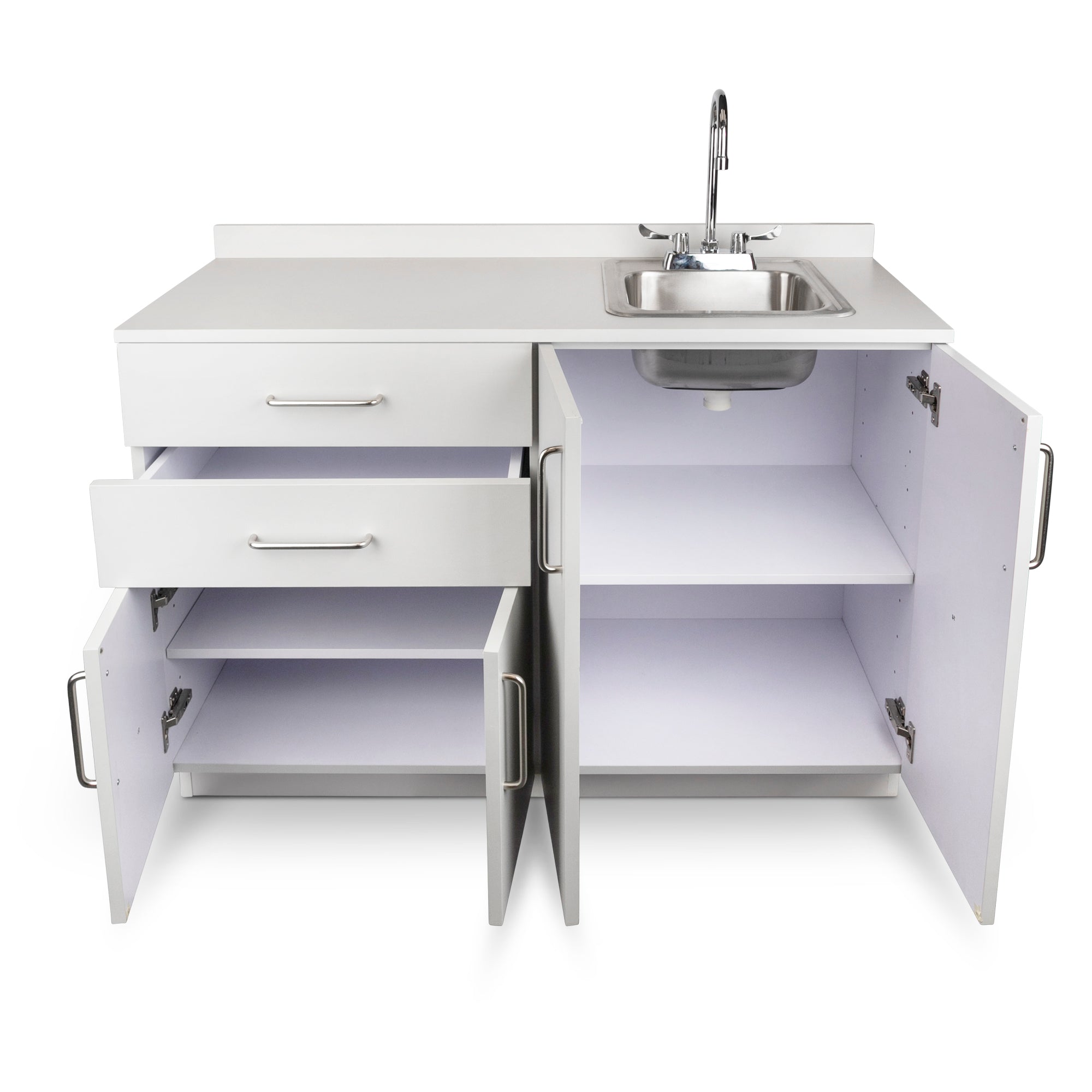 VivaComfort 48 Inch Base Cabinet with Right Sink Cutout - Grey