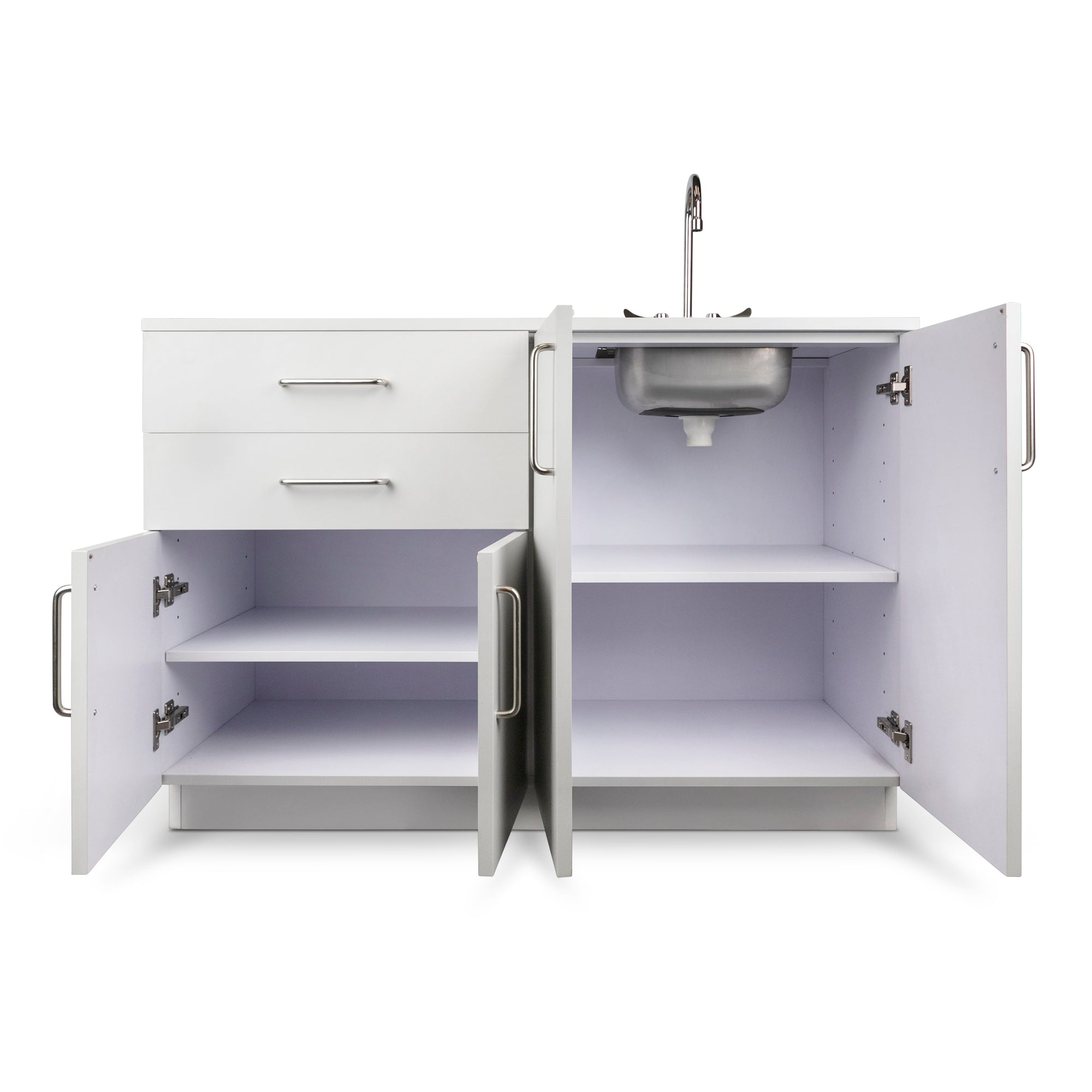 VivaComfort 48 Inch Base Cabinet with Right Sink Cutout - Grey