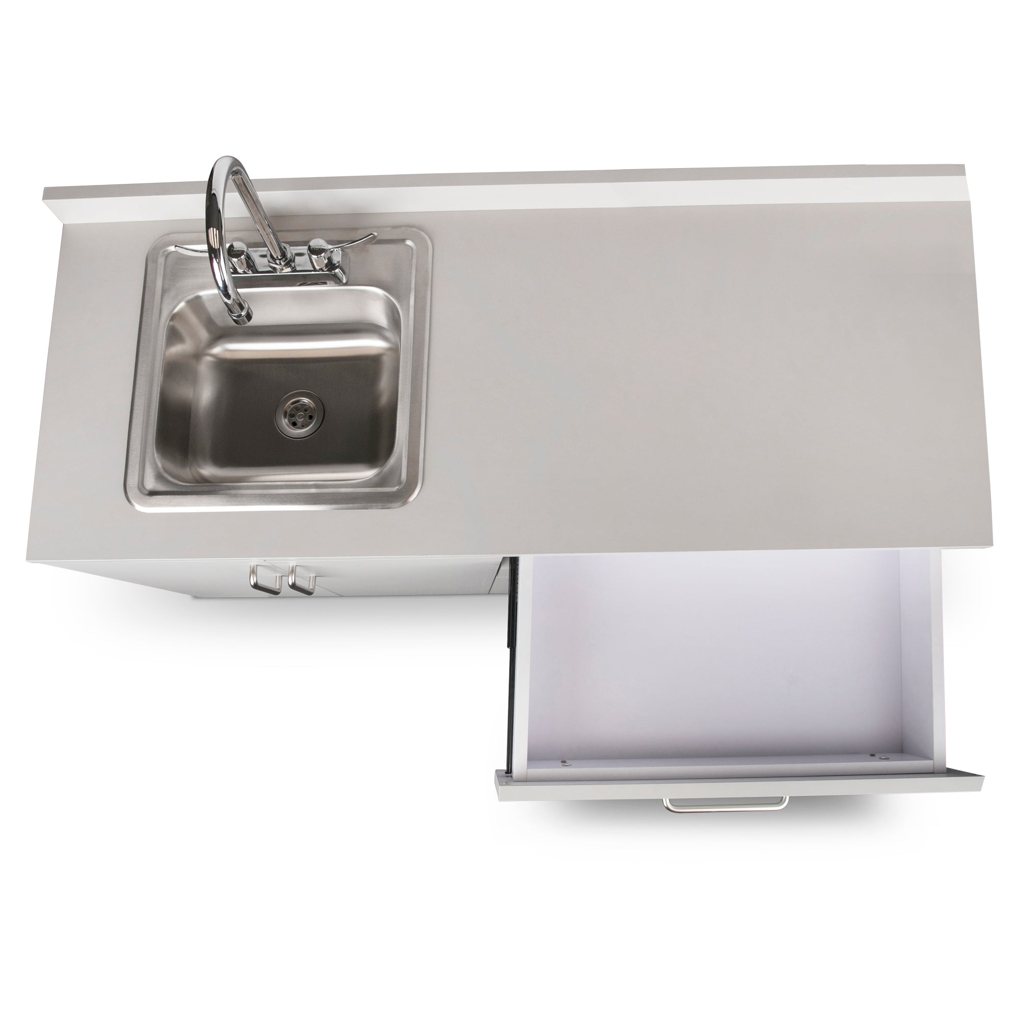 VivaComfort 48 Inch Base Cabinet with Left Sink Cutout - Grey
