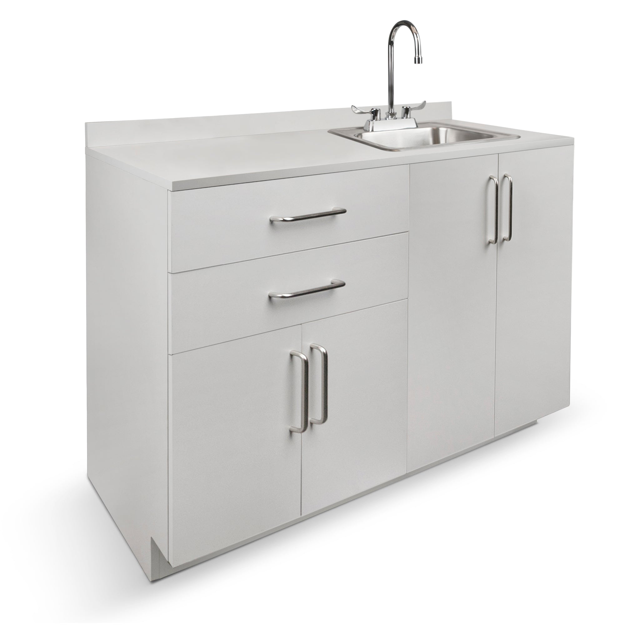VivaComfort 48 Inch Base Cabinet with Right Sink Cutout - Grey