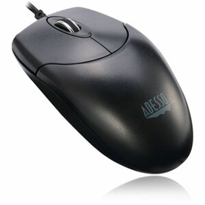 Adesso - Full-size Mouse - Optical - Cable - USB Type C - 1200 Dpi - Scroll Wheel - 3 Button(s) - Symmetrical - Wired - Black