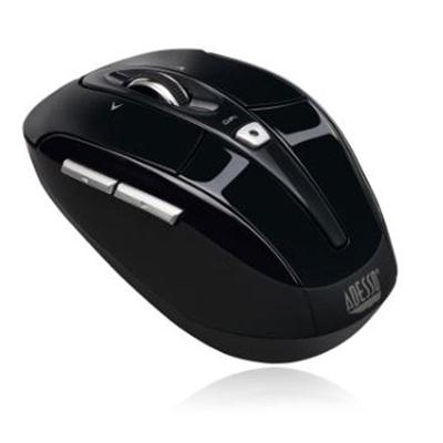 Wireless 5 Buttons 4 Way Scroll Programable Mini Mouse (Black)