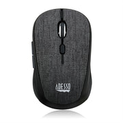 Adesso IMouse S80B 2.4Ghz Fabric Wireless Black Fabric Mini Optical Mouse  5-Button  Black