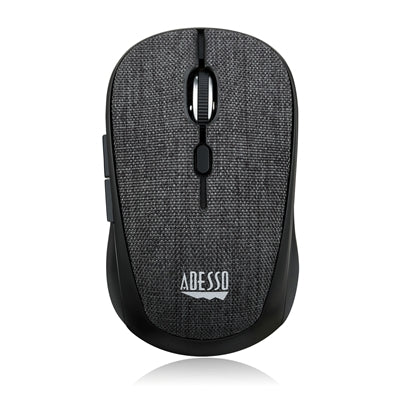 Adesso IMouse S80B 2.4Ghz Fabric Wireless Black Fabric Mini Optical Mouse  5-Button  Black
