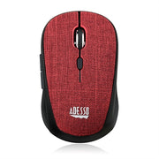 Adesso IMouse S80 2.4Ghz Fabric Wireless Red Fabric Mini Optical Mouse  5-Button Red