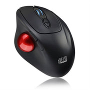 Adesso - IMouse T30 Wireless Programmable Ergonomic Trackball Mouse - Optical - Wireless - Radio Frequency - 2.40 GHz - Wireless - Black