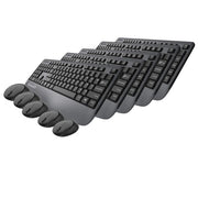 Impecca 5-Pack Wireless Keyboard and Mouse, Combo Spill-Resistant, Low Power Consumption (KB203WC5PKK) - Black