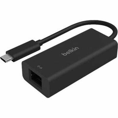Belkin - USB Type C to 2.5 Gb Ethernet Adapter, USB-IF Certified Thunderbolt 3 & 4 - Black