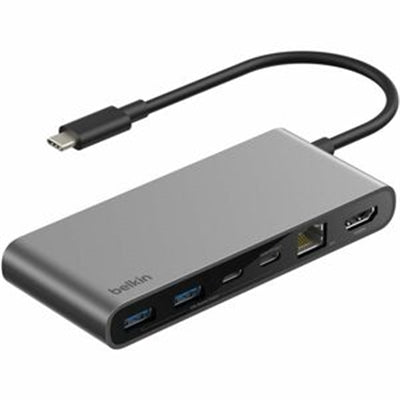 Belkin USB-C 8-in-1 Multiport Hub with 2.5Gb Ethernet - Space Gray