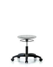 Huron Polyurethane Stool - Desk Height with Casters in Gray Polyurethane