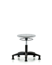 Huron Polyurethane Stool - Desk Height with Stationary Glides in Gray Polyurethane