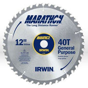 Circular Saw Blade , 12" x 40T General Purpose, 1" Arbor - Carded