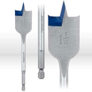 Wood Boring Bit, 1-1/4" x 6"  SPEEDBOR BLUE GROOVE Drill Bit