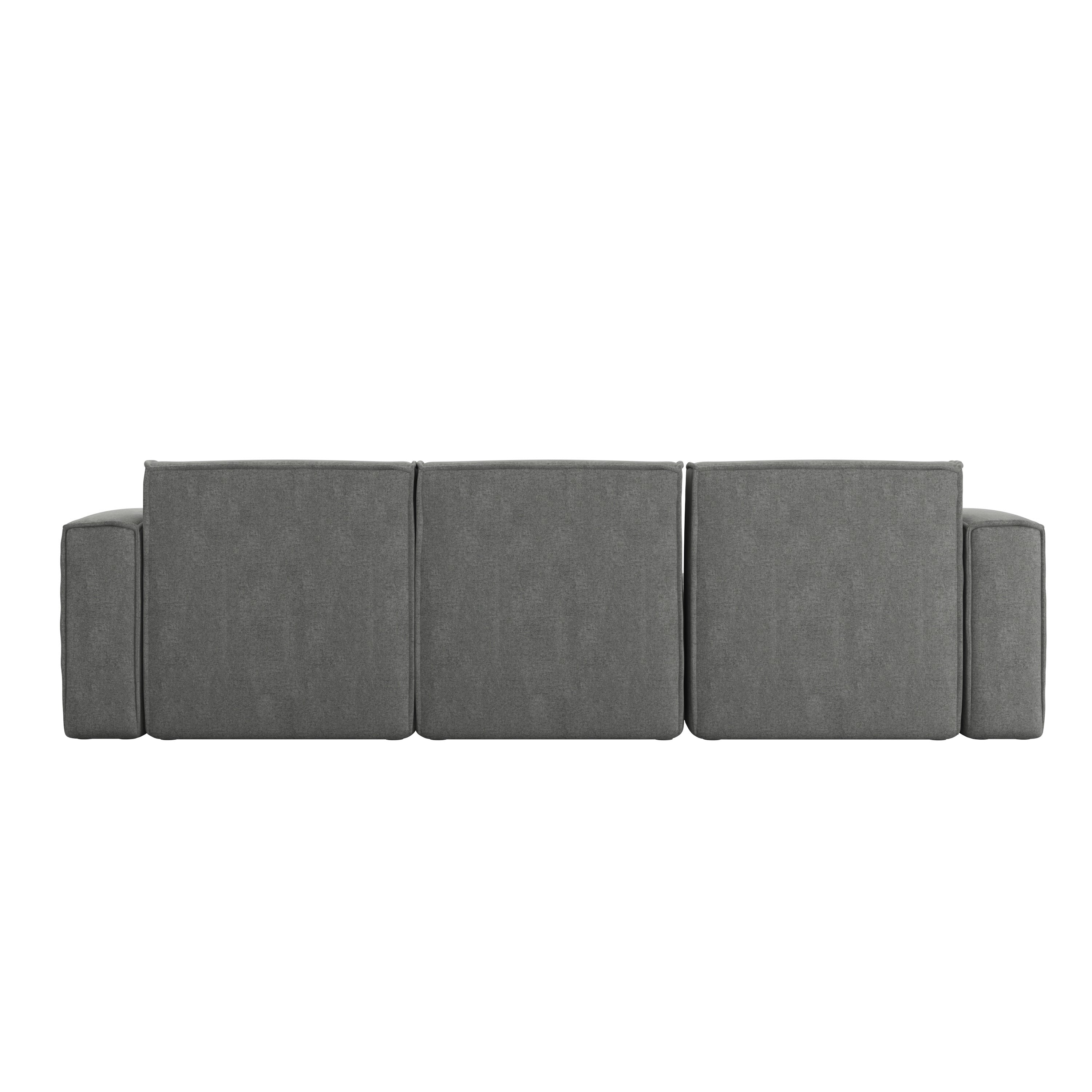 Bridgetown Luxury Modular 4 Piece Sectional Sofa, Dark Gray