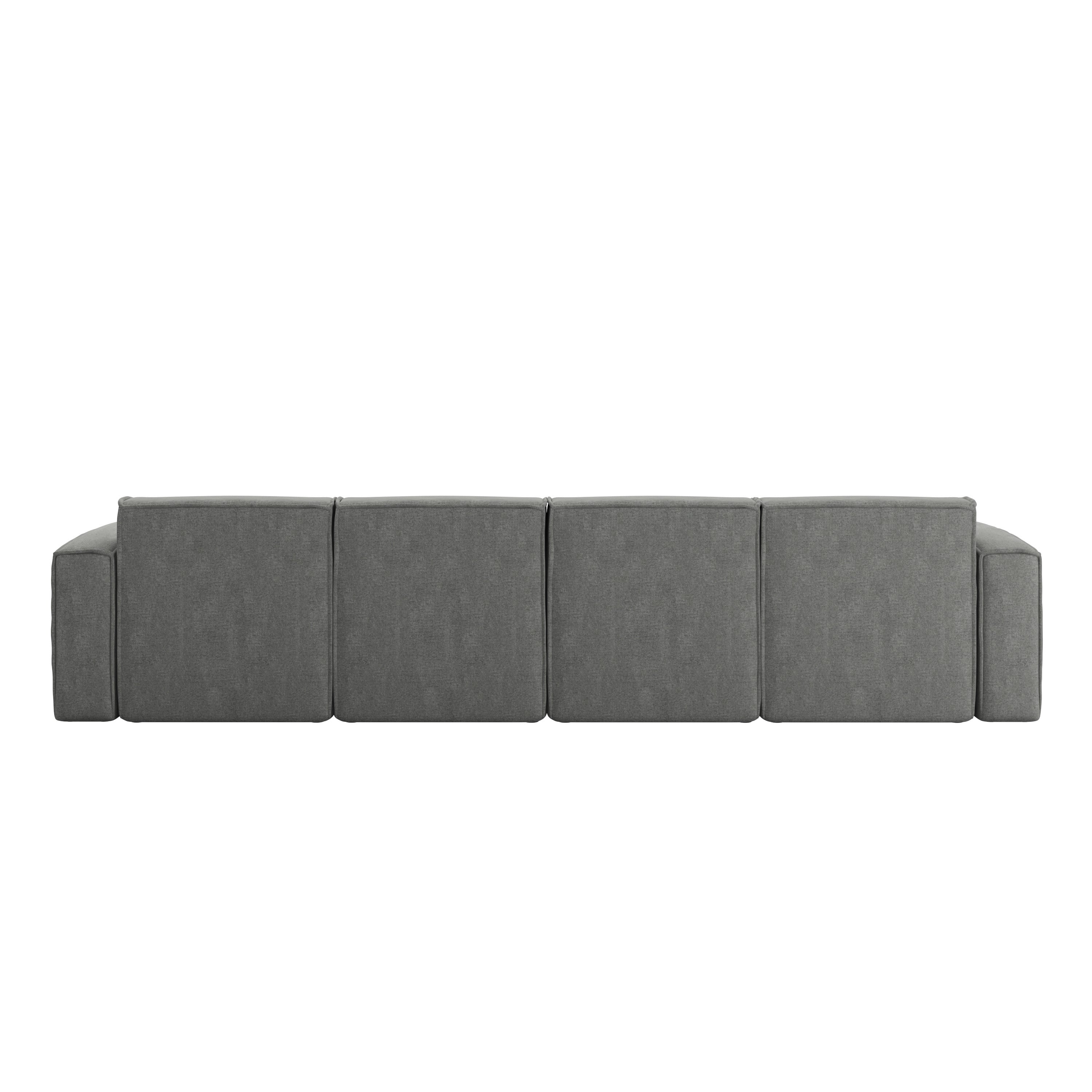 Bridgetown Luxury Modular 5 Piece Sectional Sofa, Dark Gray