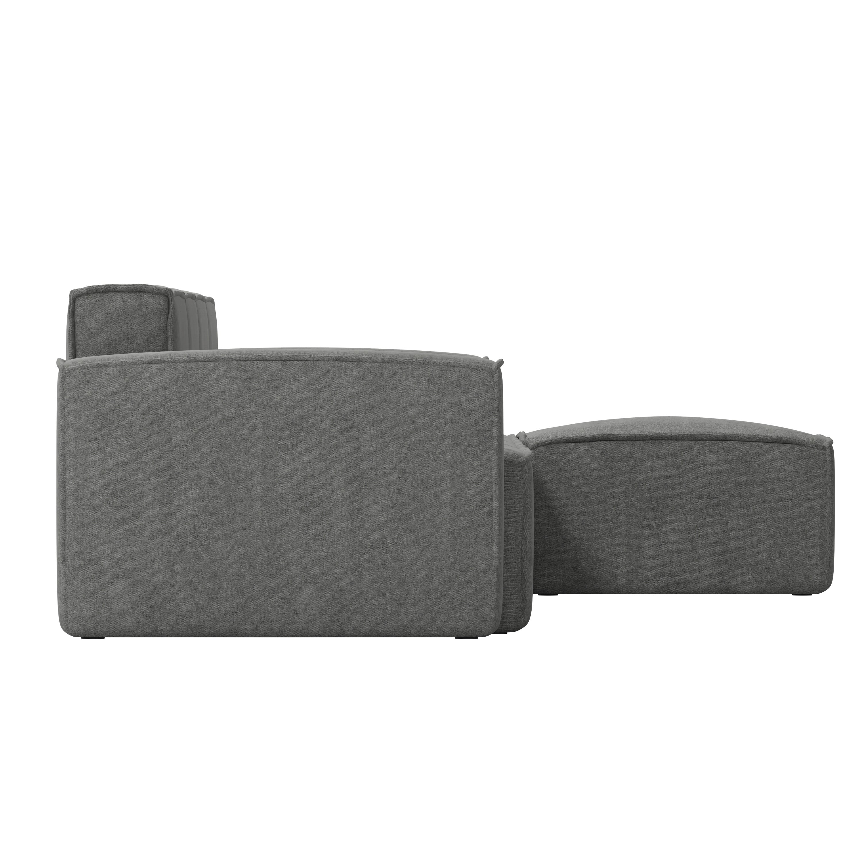 Bridgetown Luxury Modular 5 Piece Sectional Sofa, Dark Gray