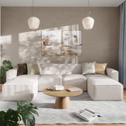 Bridgetown Luxury Modular 6 Piece Sectional Sofa, Cream