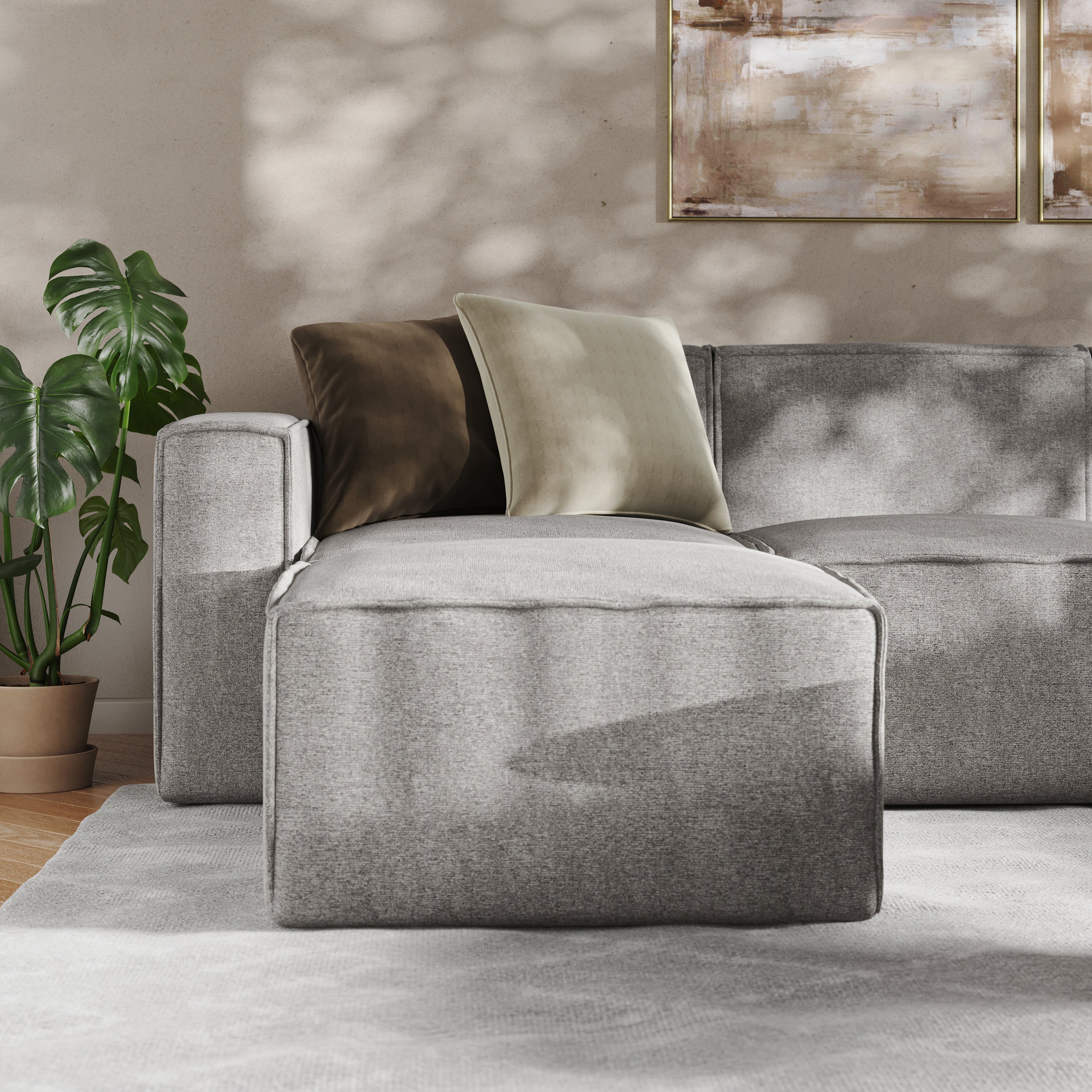 Bridgetown Luxury Modular 6 Piece Sectional Sofa, Gray