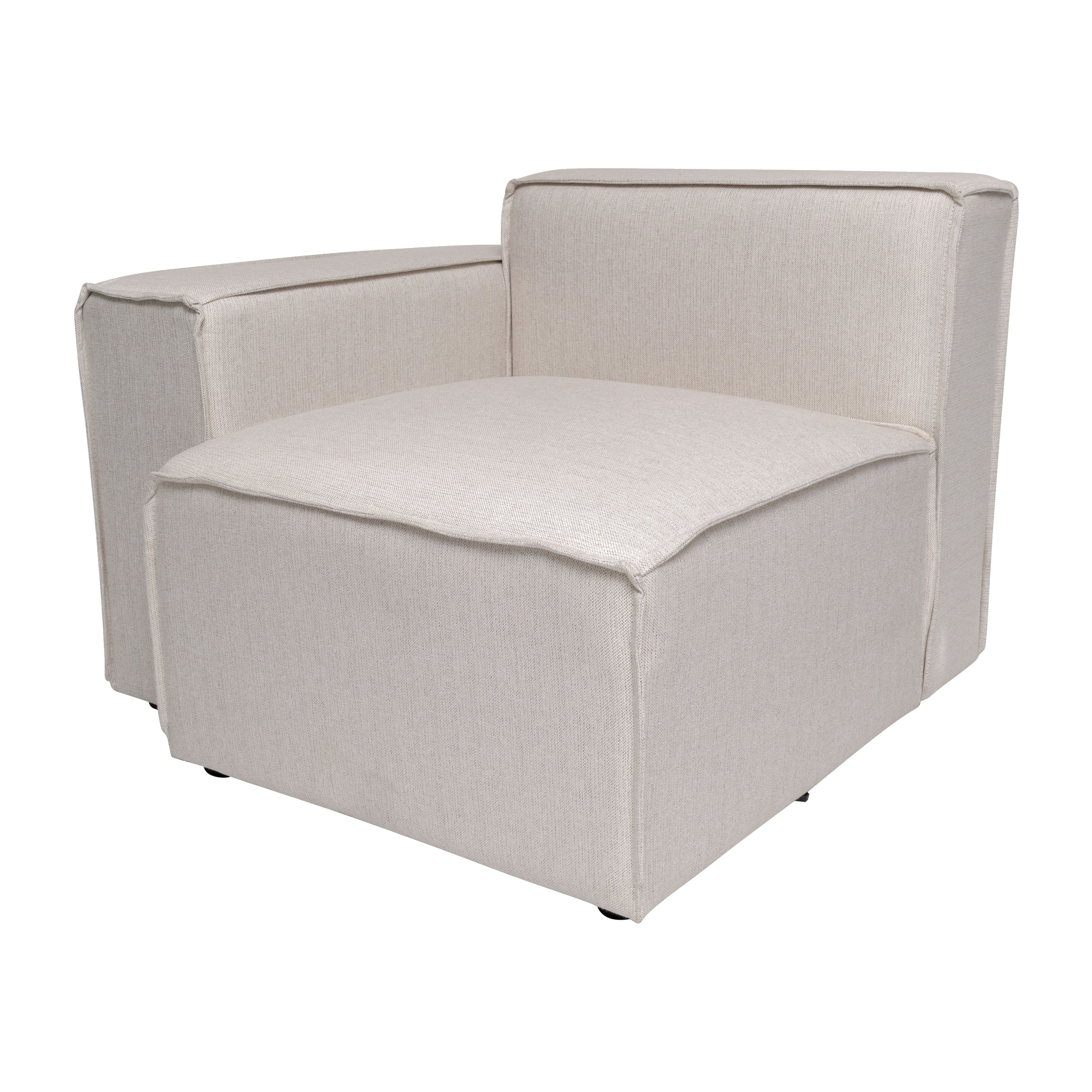 Bridgetown Luxury Modular Sectional Sofa Left Side with Arm Rest, Cream