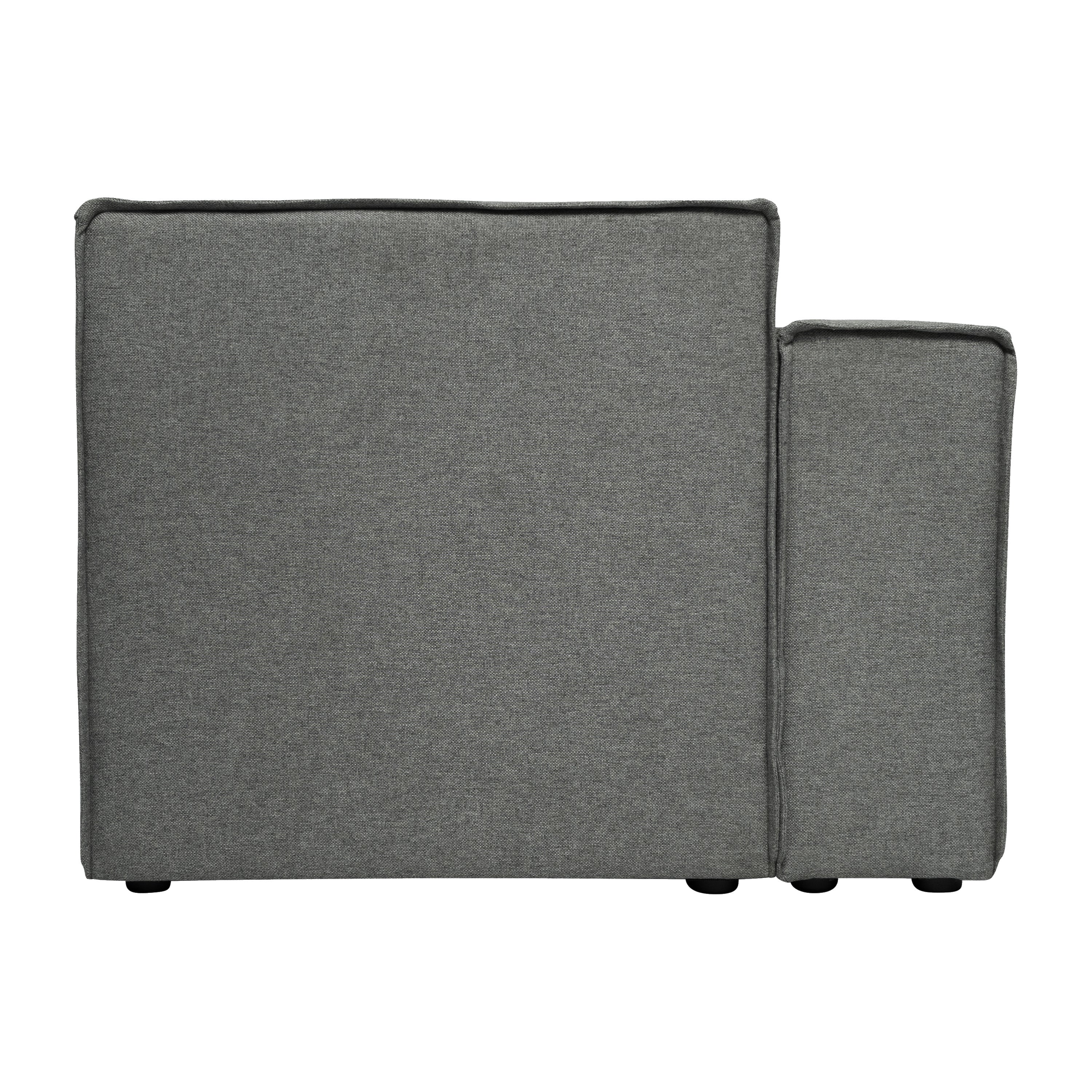 Bridgetown Luxury Modular Sectional Sofa Left Side with Arm Rest, Dark Gray