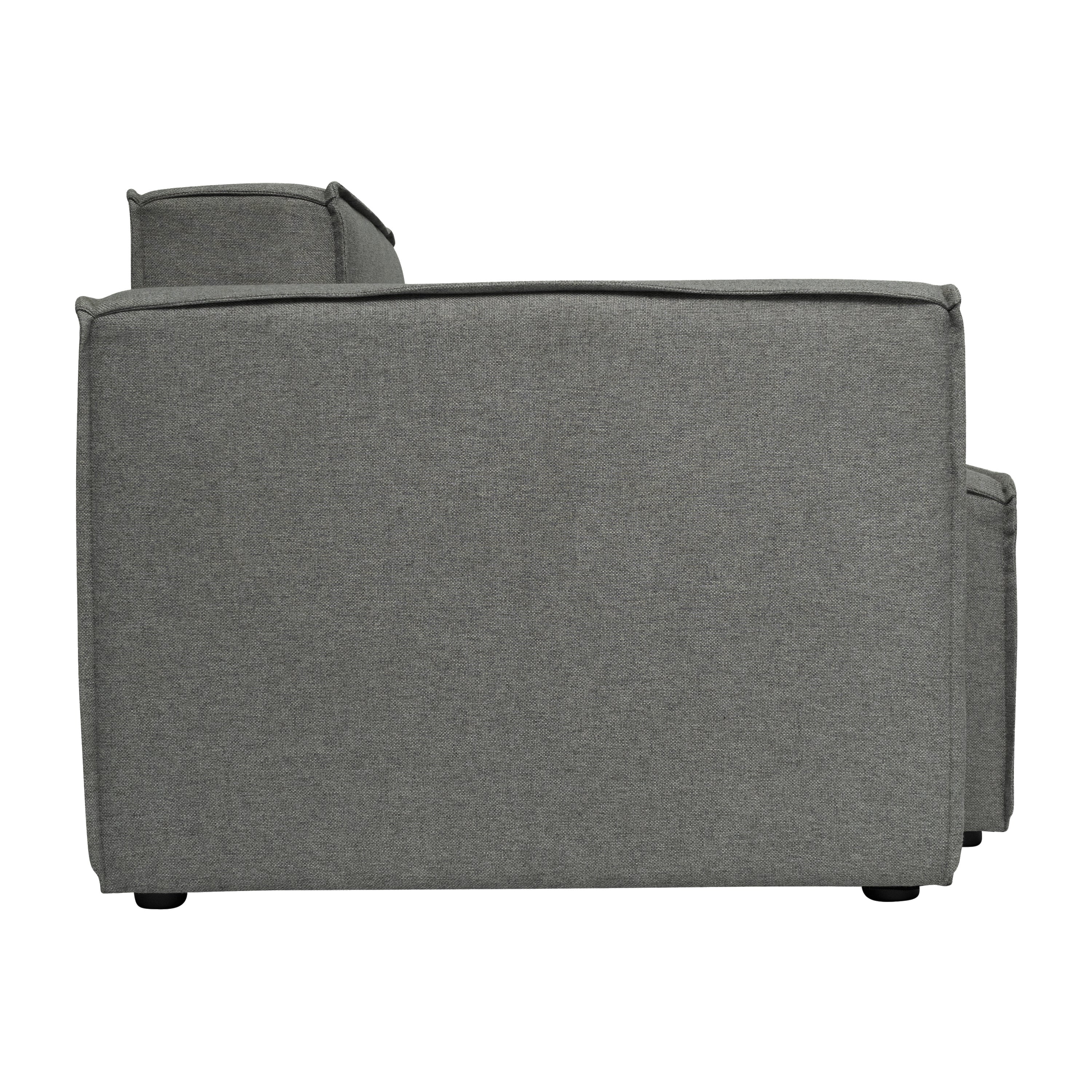 Bridgetown Luxury Modular Sectional Sofa Left Side with Arm Rest, Dark Gray