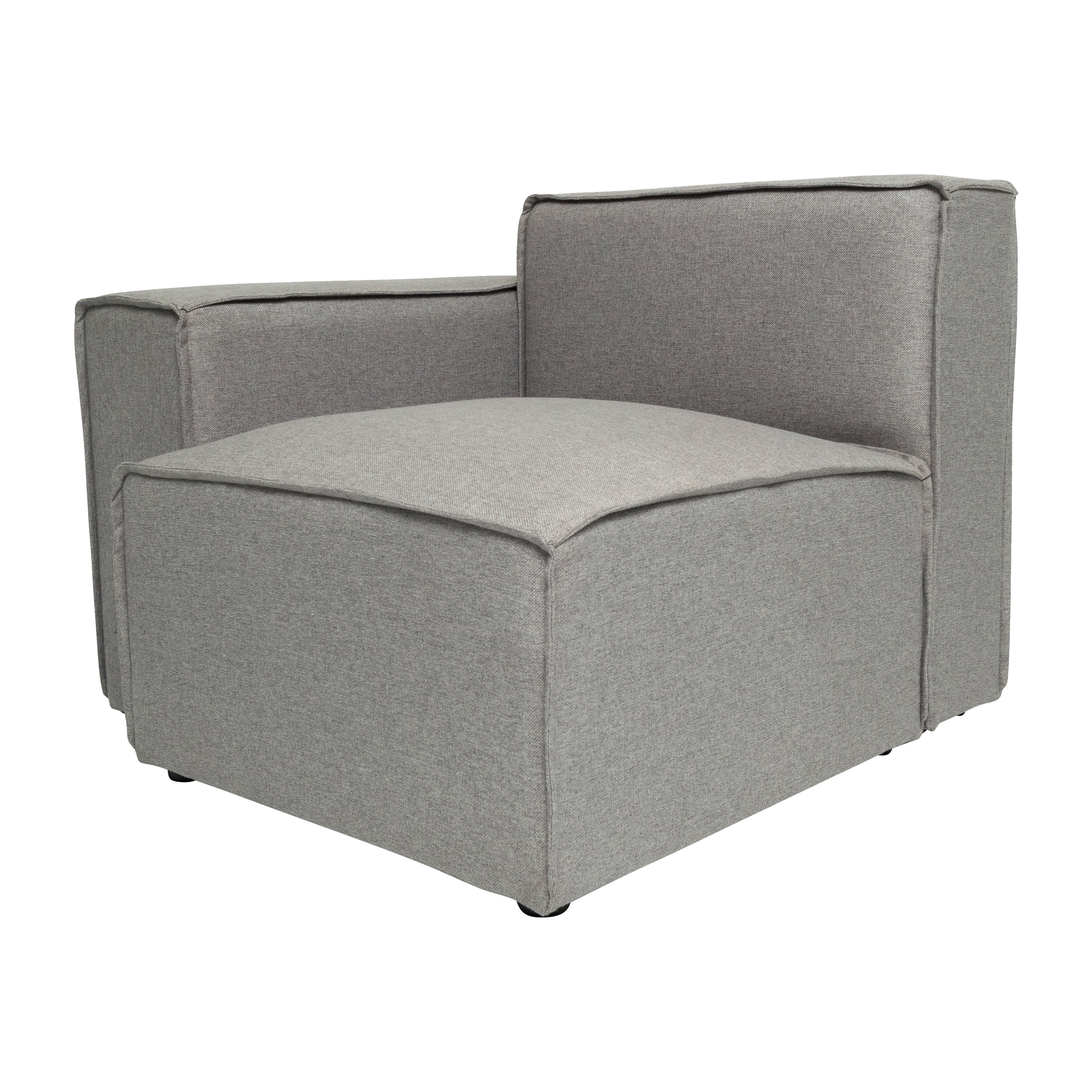 Bridgetown Luxury Modular Sectional Sofa Left Side with Arm Rest, Gray
