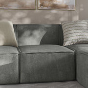 Bridgetown Luxury Modular Sectional Sofa Armless Center Seat, Dark Gray