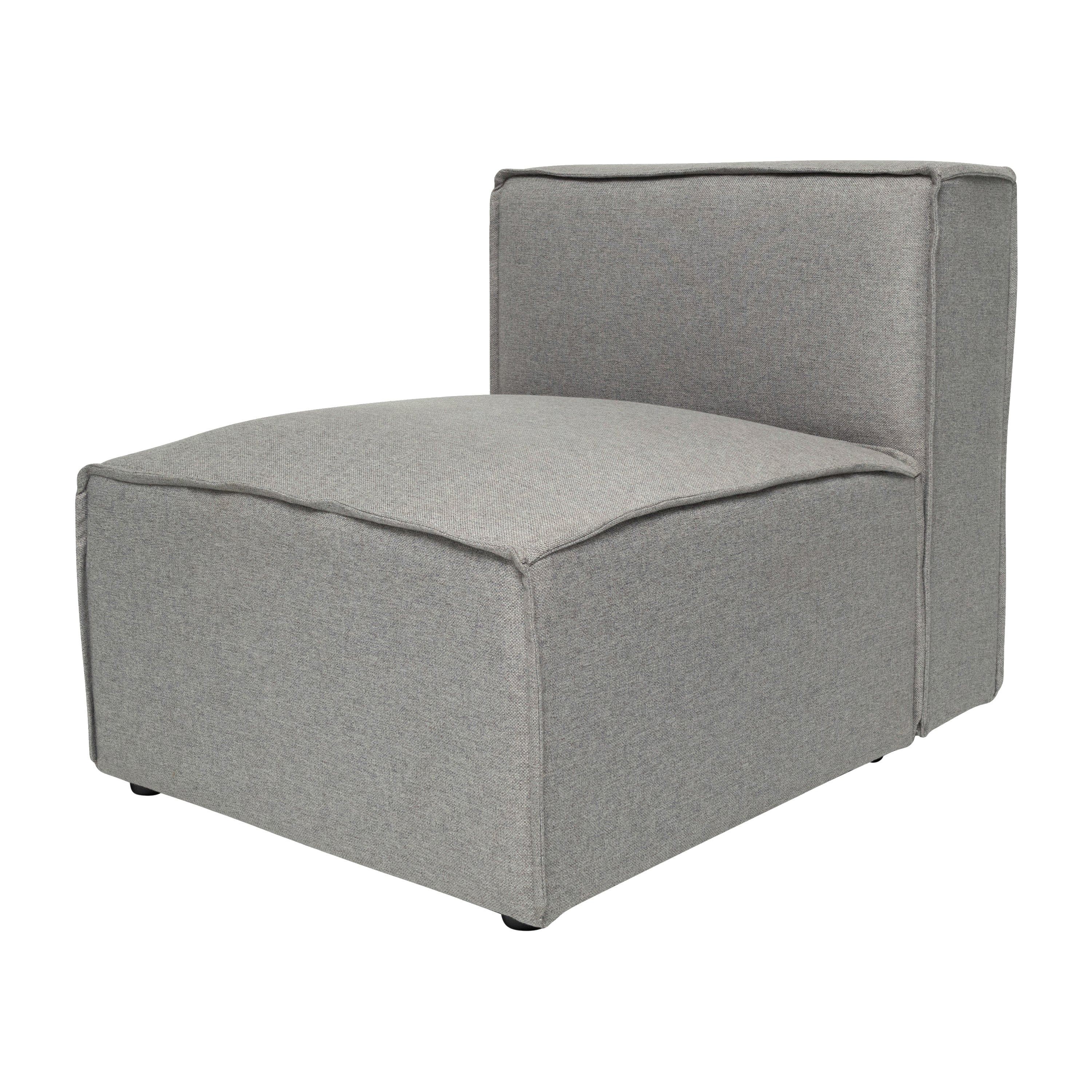 Bridgetown Luxury Modular Sectional Sofa Armless Center Seat, Gray