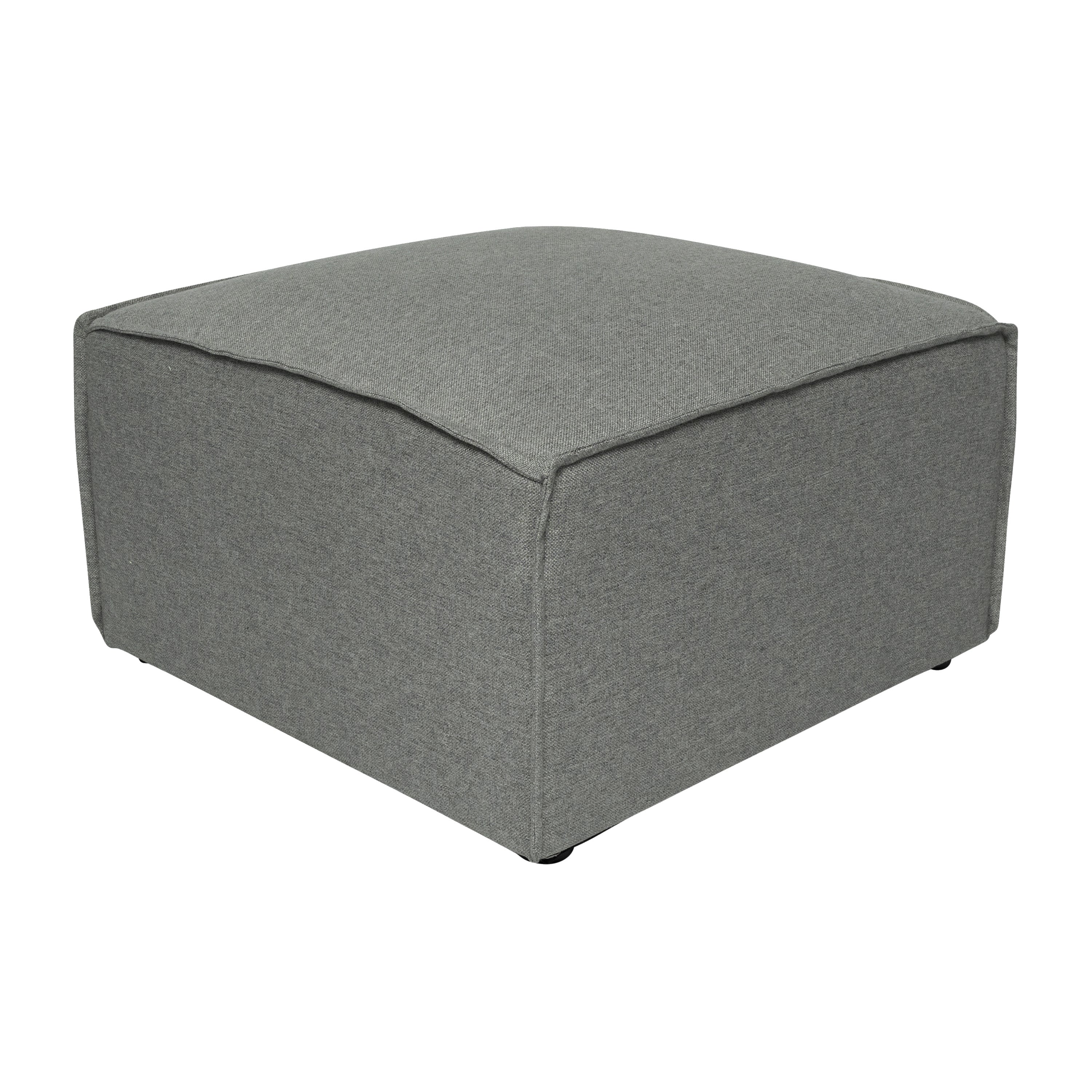 Bridgetown Luxury Modular Sectional Sofa Ottoman Seat, Dark Gray