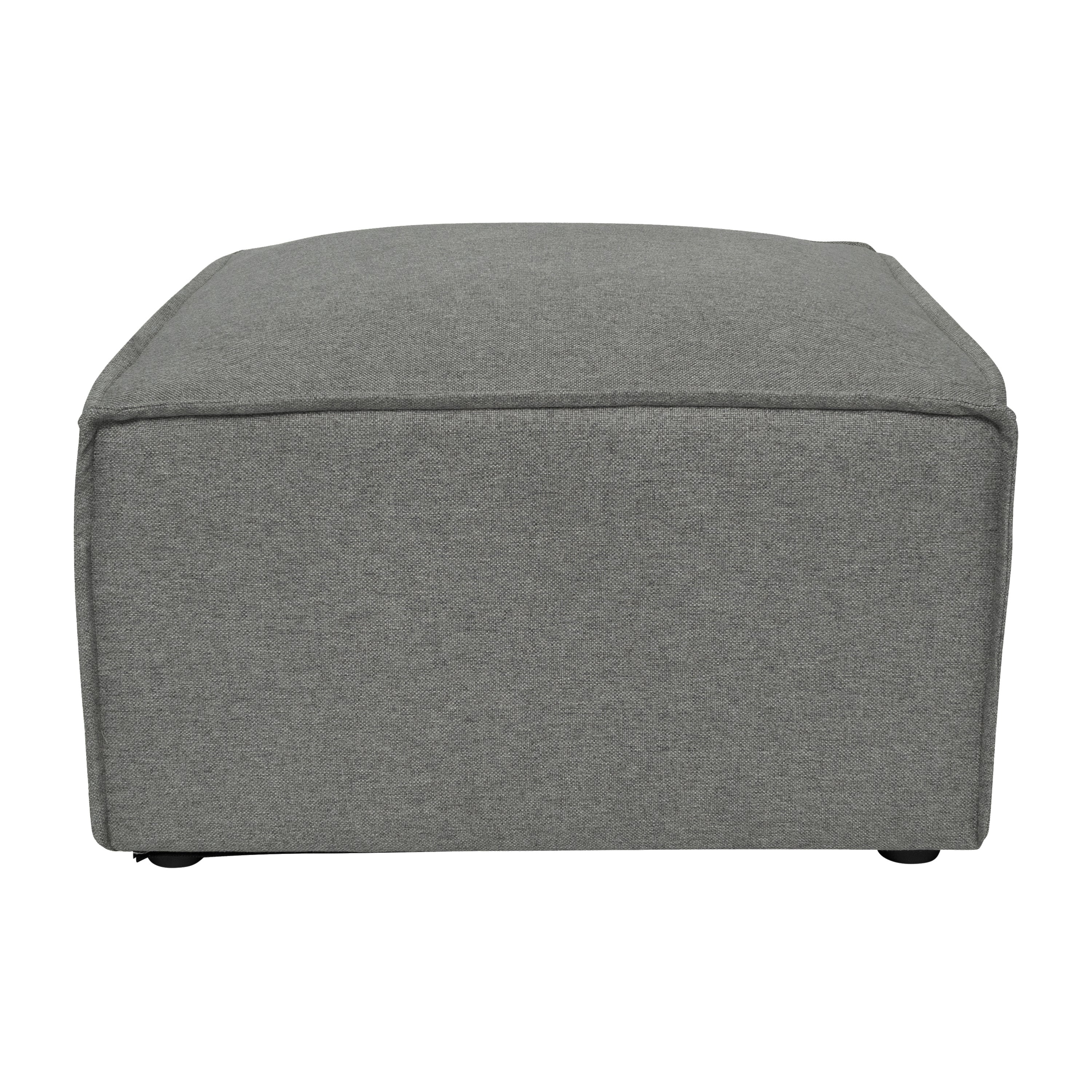 Bridgetown Luxury Modular Sectional Sofa Ottoman Seat, Dark Gray