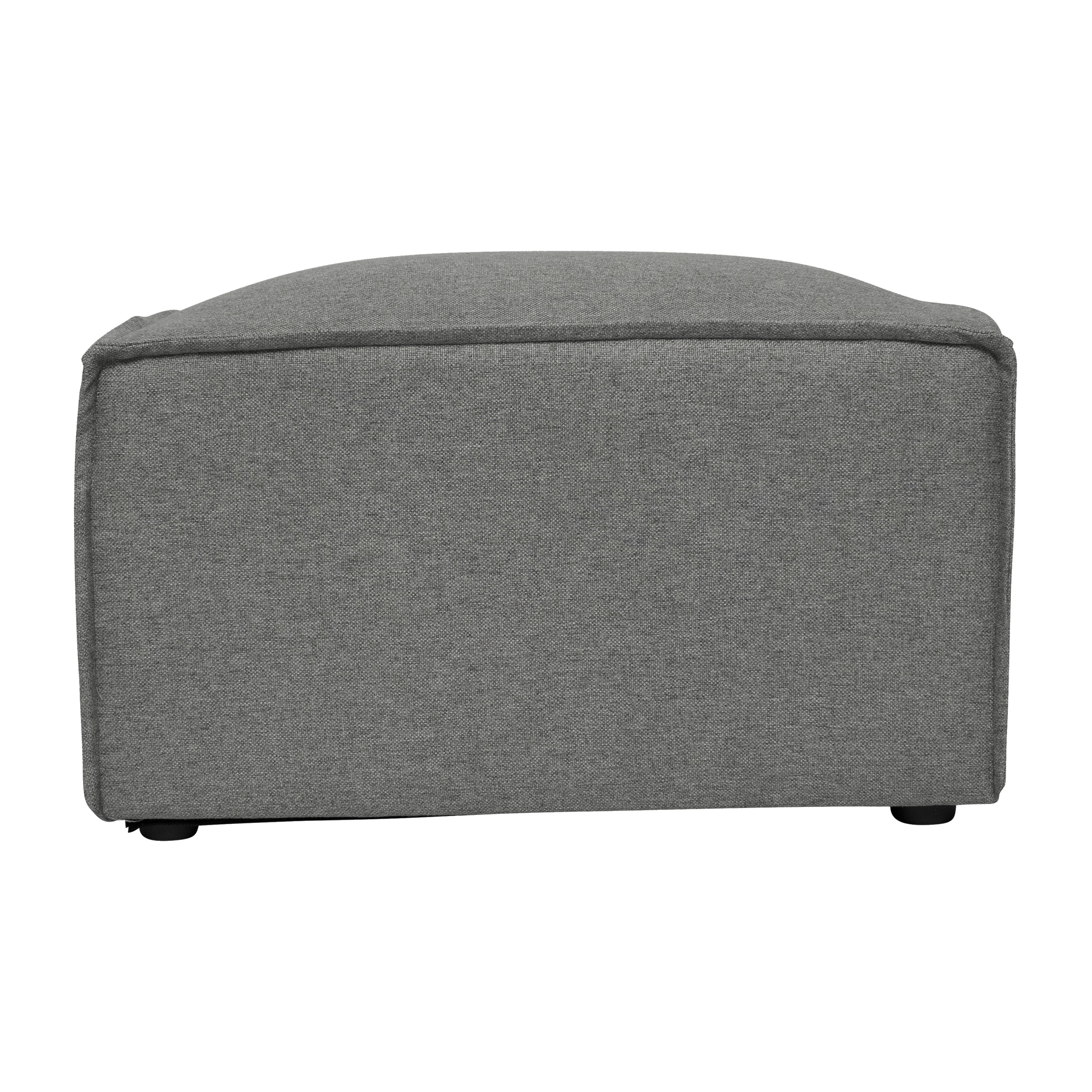 Bridgetown Luxury Modular Sectional Sofa Ottoman Seat, Dark Gray