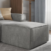 Bridgetown Luxury Modular Sectional Sofa Ottoman Seat, Gray